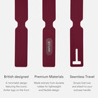 ANTLER Luggage Tags - Durable Rubber, for Suitcases & Travel Bags, Assorted Colors, Easy ID & Personalization, Fits Most Suit