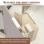 Hanging Trash Can for Kitchen Cabinet Door, 2.64 Gallon Kitchen Trash Can with Space-Saving Design, Collapsible Garbage Can for Kitchens,Cabinet Door, Bathroom, RV, Car & Camping