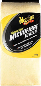 Meguiar's Supreme Shine Microfiber Towels for Cars,Absorbent Ultra-Plush Car Microfiber Towel Set for Effectively Removing Car Care Products Without Leaving Swirls,3 Count (Pack of 12)