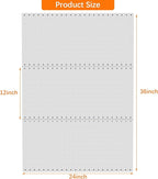 TORACK 3 PCS Metal Pegboard Panels(12x24 inch) for Wall Garage Utility Tools Storage Pegboard for Workbench, Modular Peg Boar