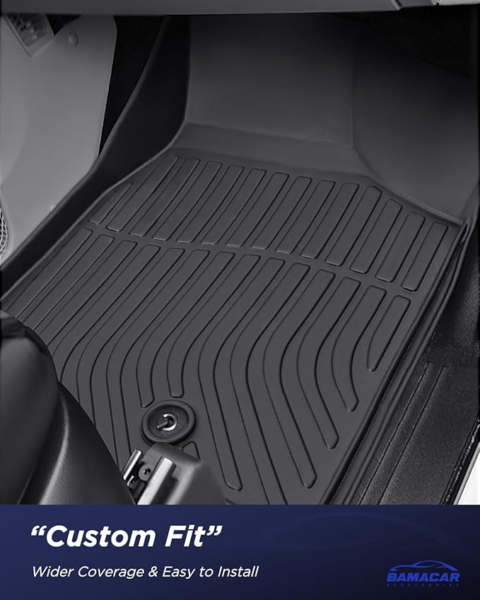 All Weather Floor Mats for Dodge Grand Caravan 2008-2021 Waterproof 7 Seats Anti-Slip Rubber Heavy Duty 3 Row Cargo Liner for Caravan SE/SXT/Crew Accessories 2019 2018 2017 2016 2015 2014 2013 2012