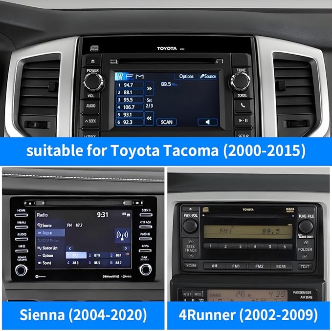 Car Phone Mount Holder For Toyota Tacoma 2000-2015，Sienna 2004-2020，4Runner 2002-2009 Auto Accessories Navigation Bracket Interior CD Slot Mount Screen Decoration dash board Mobile Cell Phone case