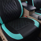 Universal Deluxe Pu Luxury Vinyl Faux Leather Car Seat Covers Two Front 6 Pieces Airbag Compatible Fit for Cars SUV Vehicles 