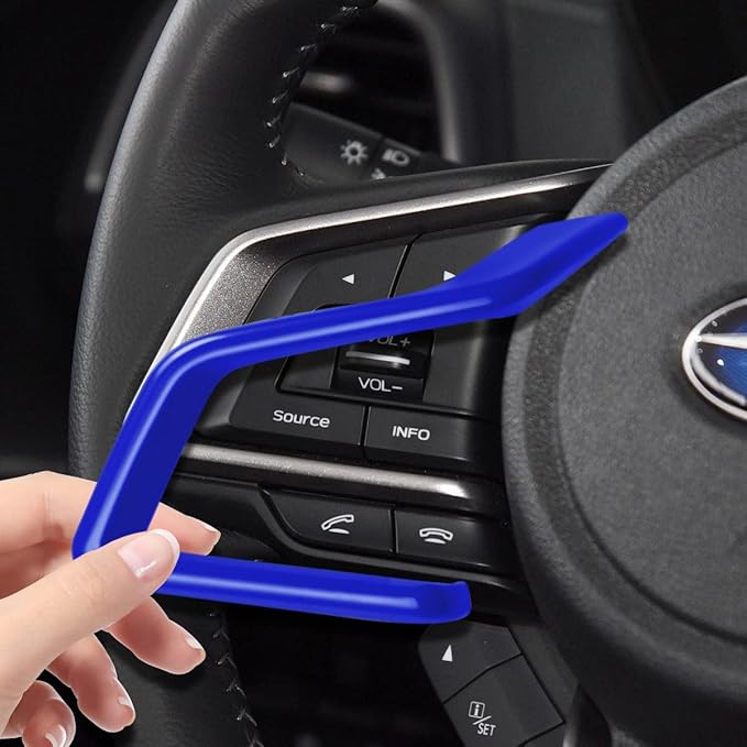 Auovo Center Console Steering Wheel Cover Trims for Subaru Crosstreck Outback Legacy Accessories 2018-2026 for Subaru Impreza 2017-2026/19-26 Forester/Ascent 2018-2026 (Blue)