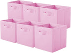 ShellKingdom Storage Bins, Foldable Fabric Storage Cubes And Cloth Storage Organizer Drawer For Closet And Toys Storage, 6 Pa