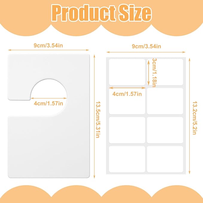 32 Pack Closet Dividers for Hanging Clothes Clothing Size Dividers,Size Markers for Clothing White Clothings Rack Reusable Cl