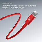 Beats USB-C to Lightning Woven Cable Fast Charging Durable/Tangle-Free Compatible Charger for Apple Devices with Lightning Po