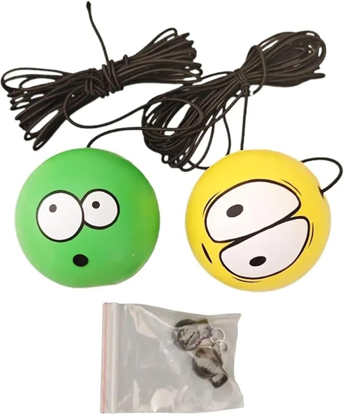 Tennis Garage Parking Aid with Lanyard 8 Pcs Garage Tennis Parking Aid 7cm Hanging Ball 4m Elastic Rope PU Foam Car Sign Decoration General Ornament(ColorD)