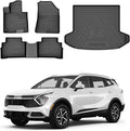 Powerty Floor Mats & Cargo Liner for 2023-2025 Kia Sportage (Not for Hybrid) Accessories Floor Mats 2 Row Liner Set All Weather TPE 3D Floor Liners&Rear Cargo Mat