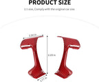 JeCar Steering Wheel Trim Covers Interior Accessories Compatible with Chevy Silverado/Tahoe/Suburban/Avalanche/GMC Yukon/GMC Sierra/Escalade 2007-2013 & Captiva 2012-2017, Red Carbon Fiber Finish