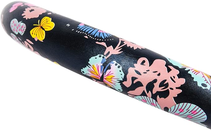 Outlet Pretty Colorful Butterfly Steering Wheel Cover, Universal 14.5-15 Inch Anti-Slip Leather Car Wheel Protector for Women