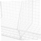 Wall Mount Baskets Wire Baskets for Kitchen Fruit Vegetable Storage Mail Organizer White Compartment