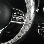 Wood Grain Steering Wheel Cover Microfiber Leather Breathable Anti Slip Universal Protector 14.5-15 inch Car Interior Accesso