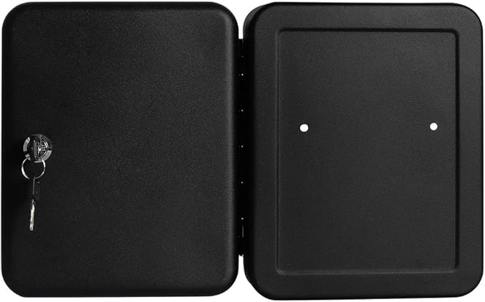 Jssmst Lock Keyboxes Wall Mount Security Key Storage Box, Locking Key Cabinet Wall Mount with 24 Key Hooks & Tags Key Labels,