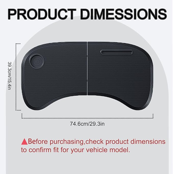 Foldable Car Tray for Tesla Model Y 3, Car Desk Steering Wheel Tray, Foldable Car Table Tray, Foldable Desk Food Tray for Eating and Traveling