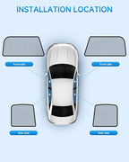 Car Window Shades for Ford-Explorer(2011-2019),4 Pack Car Window Cover for Baby Sun Shade Blocker Breathable Mesh,Reduce UV Rays & Heat Insulation Privacy Protection for Camping, Travel, Sleep
