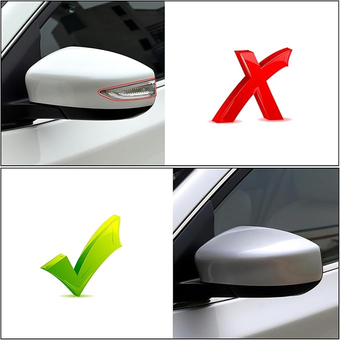 Moonlinks Compatible with Nissan Sentra 2013 2014 2015 2016 2017 2018 2019 Left Side Mirror Cover Replacement, Silver Left Driver Side Door Rearview Mirror Cap Trim