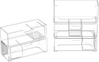 Stackable Storage Drawers Clear Plastic Storage Bins Bathroom Drawer Organizer Medicine Cabinet Organizer Makeup Organizers w