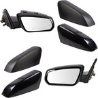TRQ Driver & Passenger Side Power Mirror Set Paint to Match Caps Textured Black Compatible with 2010 Ford Mustang FO1320402 F