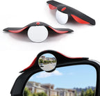 LivTee Car Blind Spot Mirror with Side Mirror Rain Guard 2 Pack, Carbon Fiber 2-in-1 Rear View Rain Mirror Covers, 360 Drgree Adjustable Convex Mirror, Automotive Exterior Accessories