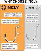 INCLY 1/4" Pegboard Hooks Set for Hanging, 206PCS Heavy Duty Peg Board Hooks & Hangers Only Fit 1/4 Inch Pegboard for Tools C