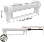 Adjustable Pull Out Hanger Rail Rod - Pull Out Clothes Rail,Extendable Closet Rod for Pants Clothing Storage,Wardrobe Adjusta