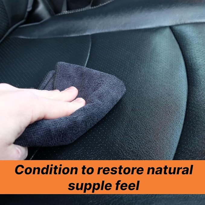 PROPER DETAILING CO. Car Leather Cleaner and Conditioner, Clean and Protect for long lasting leather, 9 Piece Deluxe Leather 