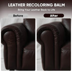 Leather Recoloring Balm - Scratch Repair & Color Restore Kit for Faded Leather, Leather Couch & Car Seats - 10OZ Leather Rest