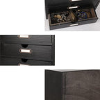 Wooden Storage Box Rustic Desktop Organizer with 4 Drawers Office Desk Accessories Shelf Small Craft Storage Containers Apoth