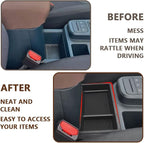 Muslogy for Maverick Center Console Organizer Gear Shift Storage Box ABS Material Insert Tray Compatible with Ford Maverick 2026 2025-2022 Accessories (Black)
