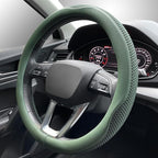 LKWLIKEI Car Steering Wheel Cover, Universal 15 inch, the Latest Microfiber Leather Breathable Technology Fabric, Non-Slip, C