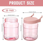Unittype 20 Set Pegboard Organizer Accessories Peg Boards Jars with Lids Plastic Pegboards Bins Storage Containers Clear Peg 