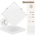 AKTOP Peg Board Wall Organizer 4-Pack – 12"x12" Plastic Pegboard Panels for Walls, White Desk Wall Mount Peg Board for Home, 