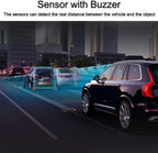 Car Reverse Backup Parking Sensor System Universal LED Parking Detector Monitor with 8 Sensor, 12V DC, 0.3-2.5m