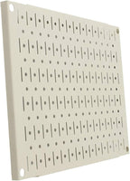 Wall Control Pegboard Wall Organizer Tiles Modular Beige Metal Pegboard Tiling Set - (4) 12in Tall x 16in Wide Tan Cream Colo