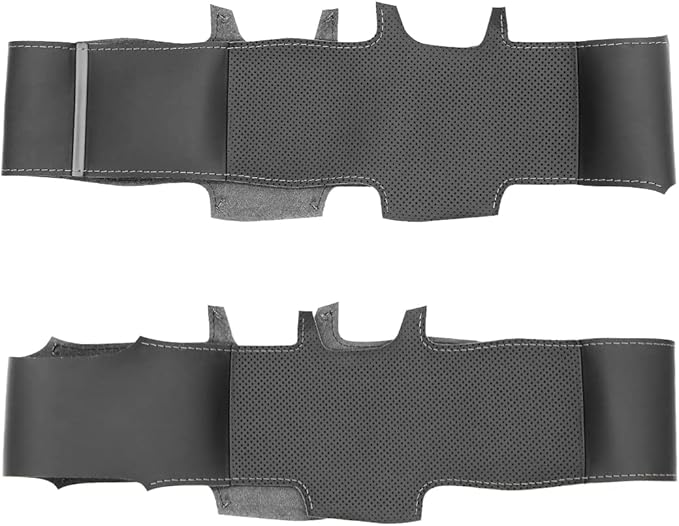 MEWANT Steering Wheel Covers for Ford F-150 2021-2023 / F-150 Lightning 2022-2023 Hand-Stitched F150 Steering Wheel Wrap