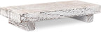 zoocatia Small Wood Tray Pedestal Stand Farmhouse Bathroom Decor Decorative Wooden Riser Kitchen Soap Dish Holder for Vanity,
