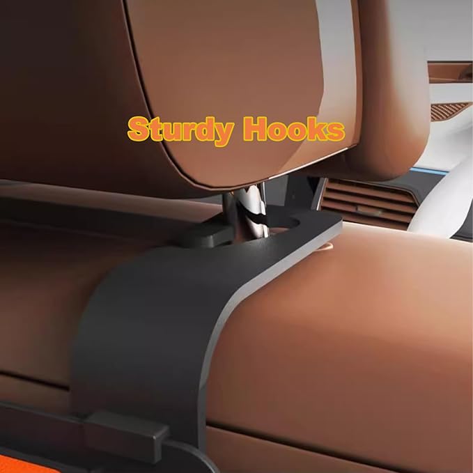 Car Back Seat Organizer, Multifunctional Car Seat Back Storage Box with 2 Cup Holders, Tissue Box for Hold Phones,Snacks, Drinks, Handbags (Black)