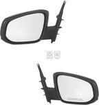 TRQ 2 Piece Driver and Passenger Side Mirror Assembly Set Electric Adjustment Heated No Memory Black Compatible with 2016-202