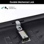 Jssmst Wall Mount Key Storage Box with Code, Locking Key Cabinet Security, 48 Key Hooks & Tags Labels, 11.81 x 9.45 x 2.95 in