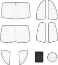 8pcs Windshield Sun Shades for Ford MustangMachE 2021-now，Accessories, Reflective Thicken Full Car Window Covers Sunshade for Windshield Side Rear, UV Block and Blackout Privacy for Camping
