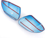 2PCS Side Door Mirror Cover for Toyota Tundra 2022-2025/ Sequoia 2023-2025, Car Exteror Rear View Mirror Housing Protector Cover Cap (Only for versions with turn signals) (Blue)