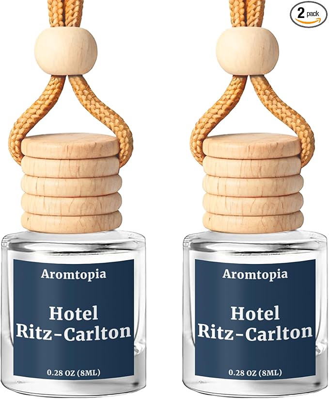 Car Air Fresheners, Hanging Car Fragrance Diffuser, Aromtopia Elegant Hotel-Inspired Scent, Car Odor Eliminator, Long-Lasting