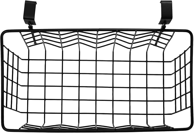 AVLA 2 Pack Over The Cabinet Door Organizer, Grid Storage Baskets with Hooks, Metal Wall Hanging Basket Holder Rack, Wire Kit