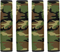 Forchrinse 4pcs Green Camo Car Seat Belt Cover Pads,Cool Soft Shoulder Seatbelt Pads,Non Slip Safety Belt Strap Shoulder Pad for Adults and Children