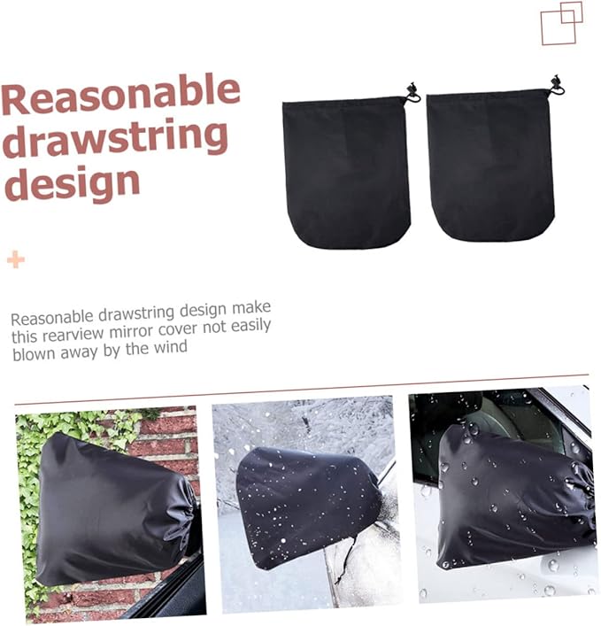 Alipis 2pcs Car Rearview Mirror Covers Waterproof Snow Rain Protector Thickened Oxford Cloth for Winter Use Suitable for Vehicles