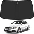 Windshield Sun Shade for 2015-2021 Merce-des Benz C Class W205 C250 C300 C400 Accessories, Foldable Window Sunshade Sun Visor Protector, Front Windshield Sunshade Sun Shield Block UV Rays Heat