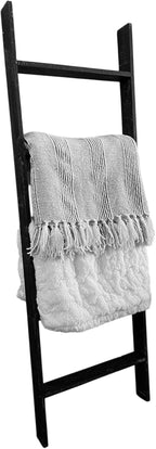 BARNWOODUSA Throw Blanket Ladder – Fully Assembled Reclaimed Wood – Rustic Decorative Ladder for Towels, Quilts, & More – Per