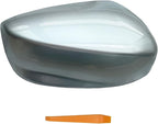 Left Driver Side Mirror Cover Cap Compatible with Honda Accord 2008-2012 | Alabaster Silver Metallic (Color Code: NH700M) - Bright Silver | Direct Replacement Door Wing Mirror Housing