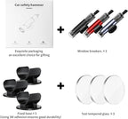 3-Pack Car Safety Hammer Seatbelt Cutter, 2026 Upgraded Transparent Lid Window Breaker Seatbelt Cutter Underwater, 2 in 1 Eme